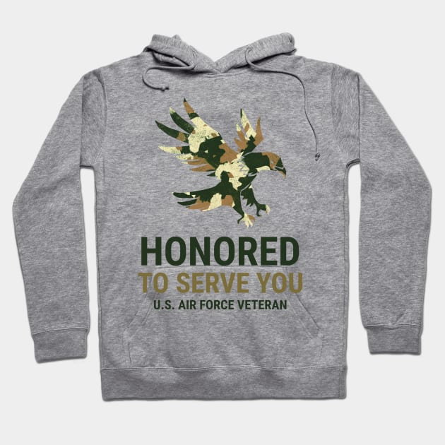 Honored To Serve You US AIR FORCE VETERA Hoodie by Ken Adams Store